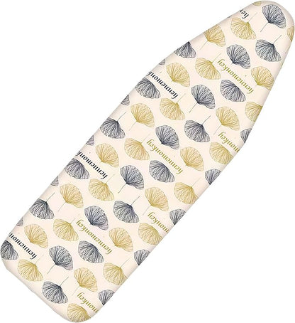 Ironing Board Cover with Two 5MM Thick Feltpads,15"x48"Heat Resistant Replacement Ironing Board Cover and Pad,Fits Standard Ironing Boards,Durability and Easy to Install