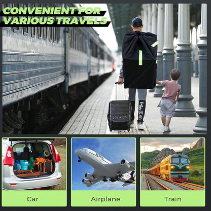 Waterproof Car Seat Travel Bag, Suitable for Airplane and Air Travel, Durable Cushioned Backpack Design, Suitable for Strollers, Height Increasing Seats, Convertible Seats, with 1 Luggage Tag