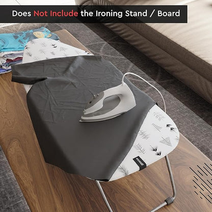 Encasa XO Ironing Board Cover and Pad 28"x12" - Thick 3mm Felt Padding, Drawstring Tightening & Lock, Easy Fit, Scorch & Stain Resistant, Fits Mini Ironing Board - White Tiles