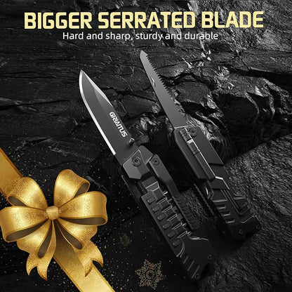 Multi-Tool Gifts for Men, Christmas Stocking Stuffers for Dad from Daughter Son, Multitool Knife 17 in 1 EDC Gear Cool Father Unique Birthday Gifts for Him Husband Boyfriend Grandpa Camping Essentials