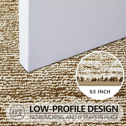 REFETONE Indoor Doormat, Front Door Mat 20"x32" Absorbent Rubber Backing Non Slip Back Door Mats, Washable Low-Profile Inside Floor Mat Door Rugs for Entryway, Resist Dirt Mud Mat for Dogs, Coffee