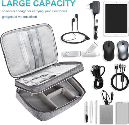 CILLA Electronics Organizer Travel, Travel Cord Organizer Case, Compact Electronics Accessories Bag for Cable, Cord, Charger, Phone