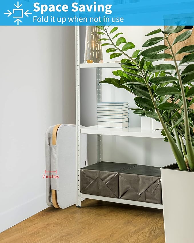 efluky Laundry Basket with Lid and Removable Bag, 100L Tall Laundry Hamper with Bamboo Handles, Aesthetic Dirty Clothes Bin for Laundry Room, Bathroom, Bedroom and Dorm, Light Grey