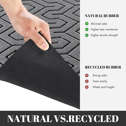 Yimobra 72x24 Indoor Outdoor Runner Rug, Heavy-Duty Waterproof Entrance Mat for High Traffic Areas, Commercial Grade Welcome Door Mat, Easy Clean, Grey