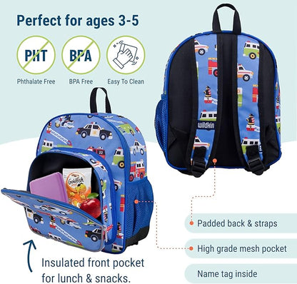 Wildkin 12-inch Kids Backpack – Padded, Adjustable, Ideal for Daycare & Travel - Heroes