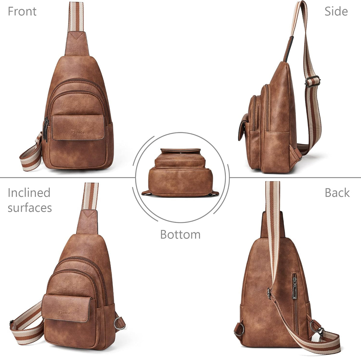 Sling Bag Crossbody Bags for Women Small Cross Body Bag Fanny Packs Chest Sling Purse for Daily Travel Leisure Sport