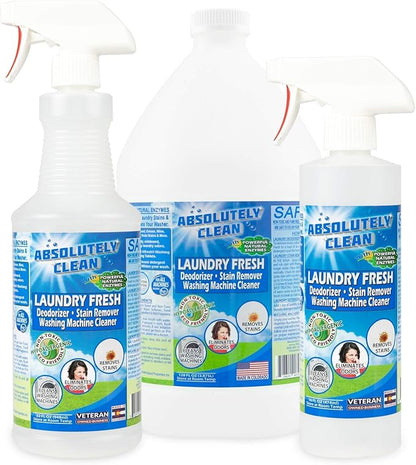 Absolutely Clean Amazing Laundry detergent liquid Stain and Odor Remover, Naturally Based Formula (USA Made)