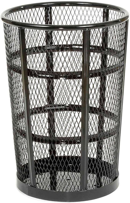 Global Industrial Outdoor Metal Trash Container Black, 48 Gallon