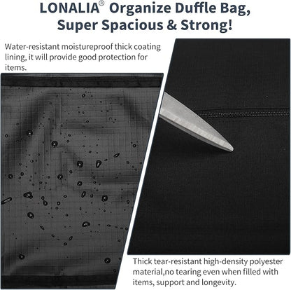 42 Inch Large Duffle Bag for Travel - 116L Extra Large Heavy Duty Duffel Bag with 2 Sides Handles, Sport Equipment Storage Bag for Camping-Black