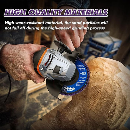 7 Pack Paint Eater Strip Disc Angle Grinder Rust Removal Disc Paint Stripper for Metal Paint Stripper Tool Rust Remover Angle Grinder Attachments Abrasive Wheels & Discs (4" x 5/8")
