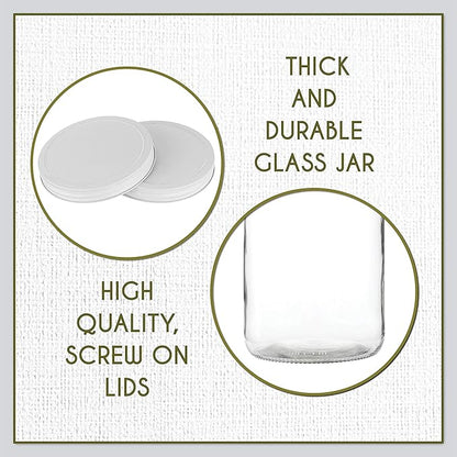 kitchentoolz Gallon Jar 1 Gallon Glass Jar with Lid – Wide Mouth Large Glass Jar for Fermenting, Pickling, Canning, Water Glassing Eggs, Kombucha, and Food Storage – BPA-Free, Made in USA (2-Pack)