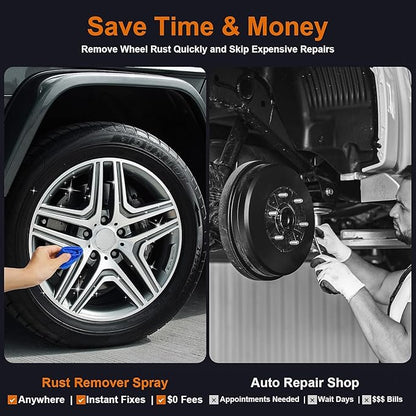 Rust Remover Spray for Metal - 2025 Upgrade Heavy Duty Metal Cleaner for Vehicles, Tools, Chains, Iron Out Rust Stain Remover, Multi-Surface Cleaner, Fast-Acting Oxidation Remover