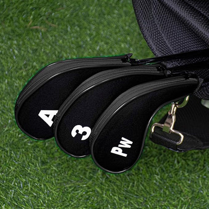 Golf 12pcs Thick Synthetic Golf Iron Head Covers Set Headcover Fit All Brands Callaway Ping Taylormade Cobra Etc. Also Custom Name