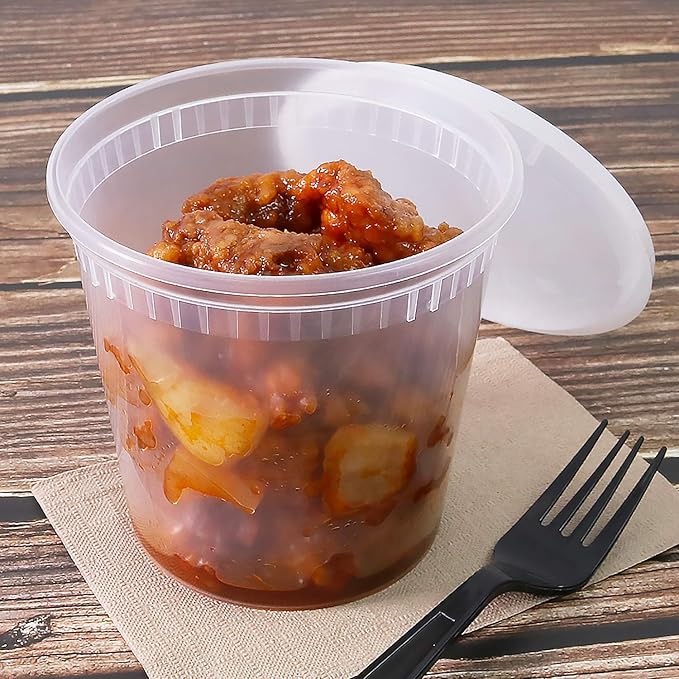 Karat [24oz - 240 ct] Clear PP Injection Molded Round Deli Containers with Lids (FP-IMDC24-PP