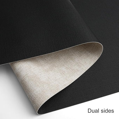 Table Runners 55 Inches Long, Dual-Sided Faux Leather Farmhouse Table Runner Waterproof Non-Slip for Living Room Party Home Decor Holiday Decorations(Cream-White Black, 15 x 55 Inch)
