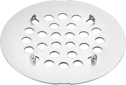 rrajj 4-1/4 (4.25) Inch(108mm) Round Snap-in Shower Floor Drain Cover Replacement Cover (Chrome)