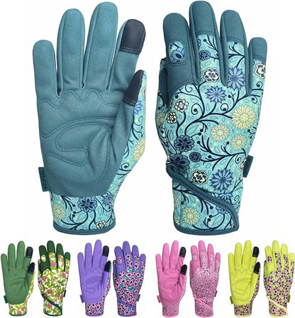 Thorn Proof&Puncture Resistant Gardening Gloves with Grip,Garden Gloves for Women, Leather Work Gloves,Gifts