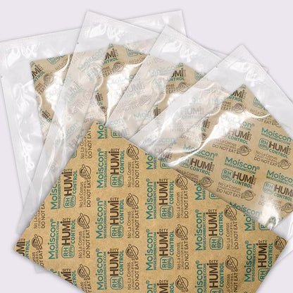 60 Gram 5 Pack 69% Two-Way Humidity Control Packs, Size 60 for Plastic Travel Case & Zip Lock Bags & Wood Containers, 69 Humidity Pack Humidifier Moisture Control Packets Individually Wrapped
