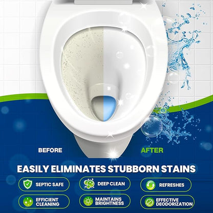 True Fresh Toilet Bowl Cleaner Tablets 24 Pack – Deodorizer & Septic Safe – Deep Cleaning, Odor Eliminator, Stain Remover for Long-Lasting Freshness – Fresh Lemon Scent