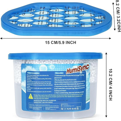Moisture Absorbers 10 Pack, 16.9oz., Portable Humidity Absorber Boxes for Bathroom, Closet, Kitchen, Dehumidifiers, Attract and Trap Excess Moisture, Convenient and Effective, Blue