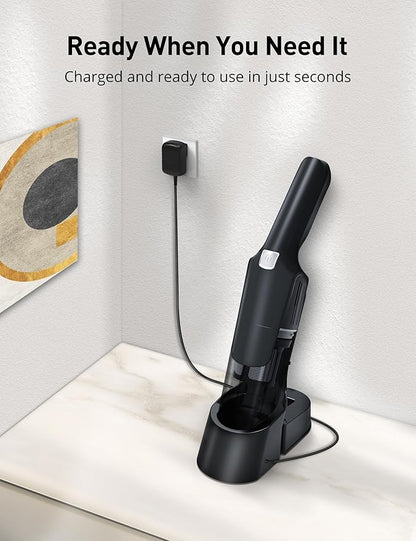 Successor Handheld Vacuum, Cordless Vacuum 15KPA Powerful Car Vacuums, Rechargeable, Charging Dock, Ergonomic Handle, 2-in-1 Crevice Tool, Portable Handheld Vacuums with 2-Speed for Car