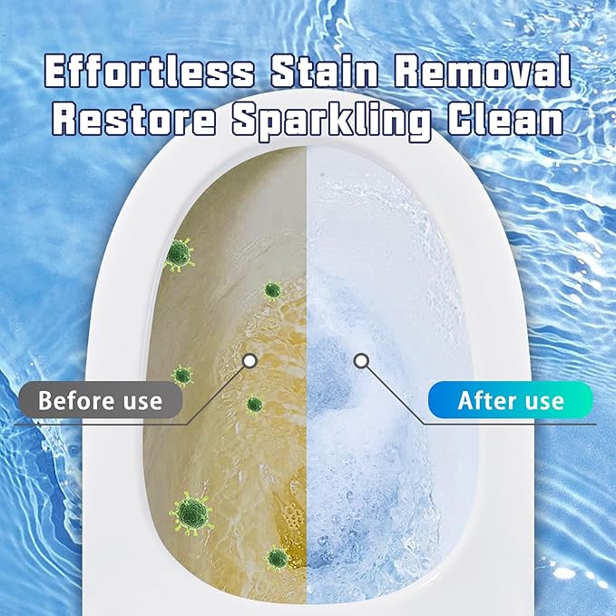 Toilet Bowl Cleaner, Automatic Long Lasting Continuous Toilet Bowl Cleaners Unscented,Bathroom Cleaner Prevent Stain Build Up Powerful Clean,3 Bottles Septic Safe Toilet Bowl Tablets in Bottle