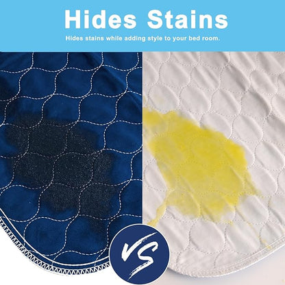 Alsunny® Hide Stains Pads for Beds for Incontinence Adults 36x72 Inch (2pack),Bed Pads for Incontinence Washable Extra Large,Blankets Waterproof and Stain Proof,Incontinence Bed Pad Washable for Adult