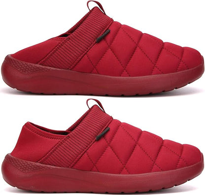 KUBUA Slippers for Men and Womens Indoor House Shoes Plush Slip on Outdoor Garden Loafers