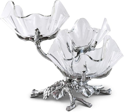 Arthur Court Grape 3-Tier Acrylic Bowl Stand