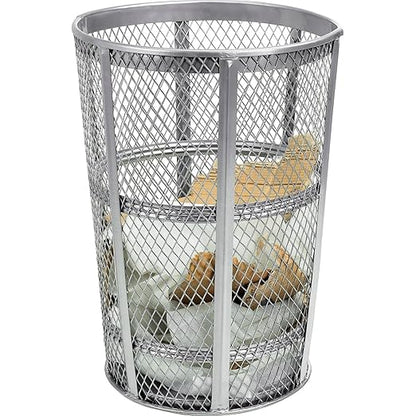 Global Industrial 48 Gallon Outdoor Metal Trash Container, Galvanized