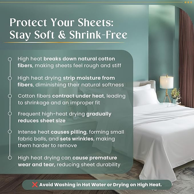 100% Egyptian Cotton Sheets Queen Size Bed Set, Deep Pocket Queen Sheet set, 800 Thread Count Cotton Bed Sheets, Naturally Cool Soft Breathable No Pill Elasticated Luxury White Bedding For All Seasons