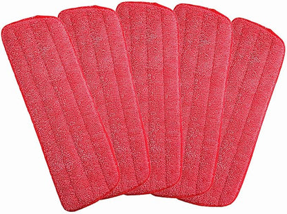 Microfiber Mop Replacement Heads for Wet/Dry Mops Floor Cleaning Pad Fit All Spray Mop (5 Pack)
