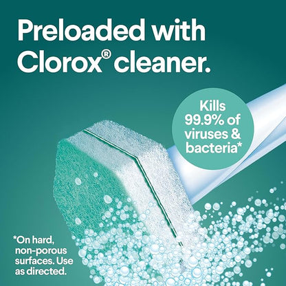 CLOROX ToiletWand, Disinfecting Wand Refill Heads - Rainforest Rush, 10 Count (Package May Vary) (Pack of 6)