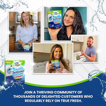 True Fresh Washing Machine Cleaner Tablets, 15 Solid Deep Cleaning Tablet, Finally Clean All Washers Machines Including HE Front Loader Top Load