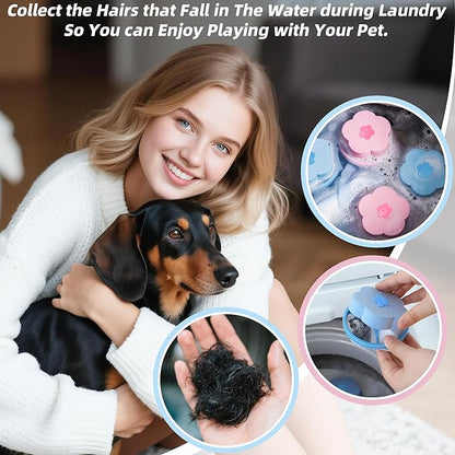 Pet Hair Remover for Laundry,Lint Catcher for Laundry,Washing Machine Floating Lint Mesh Bag,Reusable Household Hair Filter Washer Lint Trap Net Pouch 4 Pieces