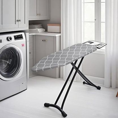 Ironing Board Cover with Two 5MM Thick Feltpads,12"x36"Heat Resistant Replacement Ironing Board Cover and Pad,Fits Standard Ironing Boards,Durability and Easy to Install