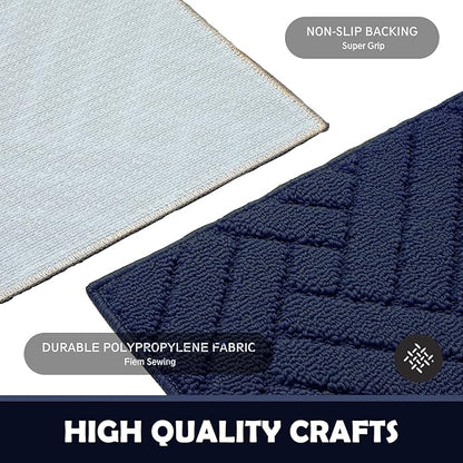 Door Mat Indoor Doormat, Entryway Rug Door Mats Non-Slip Rubber Backing, Low-Profile Entrance Rugs, Absorbent Resist Dirt Doormats Washable Floor Door mat,Blue 20"x31.5"