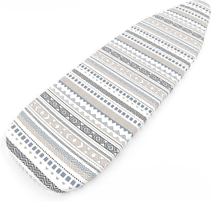 Encasa XO Ironing Board Cover and Pad 49"x18" - Thick 3mm Felt Padding, Drawstring Tightening & Lock, Easy Fit, Scorch & Stain Resistant, Fits Wide Ironing Board - Aztec