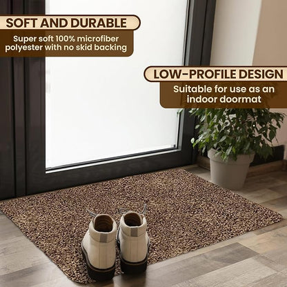 Premium Microfiber Indoor Door Mat – 20"x30" Washable Entry Mat, Non-Slip, Waterproof Backing, Super Absorbent, Low Profile Entryway Doormat for Indoor Entrance