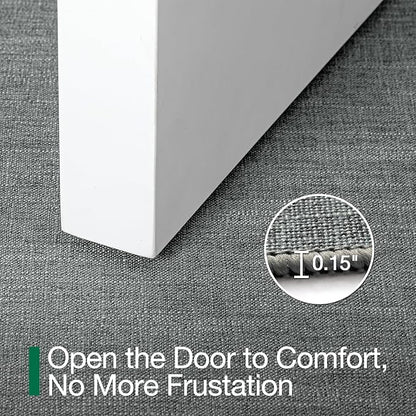 LUMI Ultra Thin Door Mat for Entryway,36"x59" Low Profile Non Slip Rubber Backing Indoor Doormat, Easy Clean Welcome Entrance Mat for Inside House, Patio, Greenish Grey