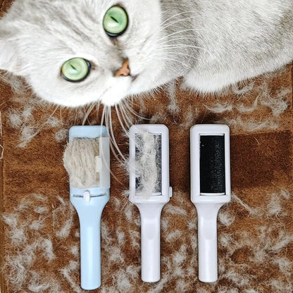 3 Packs Pet Hair Remover Roller Lint Brush and Reusable Lint Roller Dog & Cat Hair Remover for Rug, Furniture, Couch, Car, Carpet, Clothes and Bedding Multi-Surface Fur Removal Tool