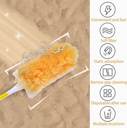 20 Count Heavy Duty Duster Kit for Swiffer Duster, Unscented Disposable Dusters with 1 Handle for Cleaning