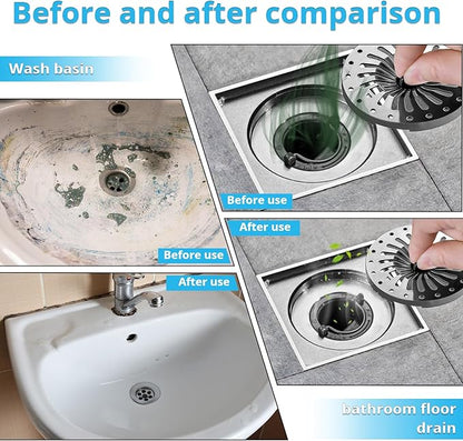 Drain Cleaner, Foaming Drain Cleaner and Deodorizer, Sink Cleaning Foam, Drains Clog Remover for Kitchen Bathroom Drains, Sinks, Tubs (2PCS)