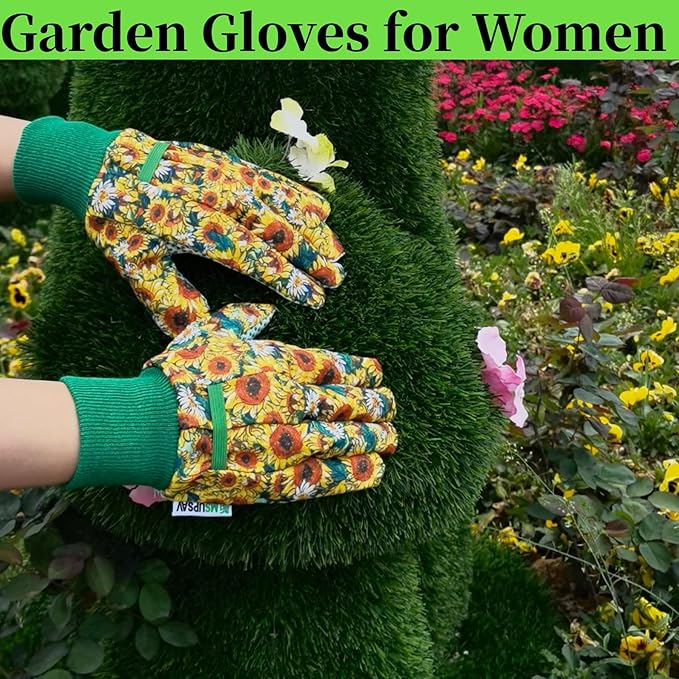 Thorn Proof&Puncture Resistant Gardening Gloves with Grip,Garden Gloves for Women, Leather Work Gloves,Gifts