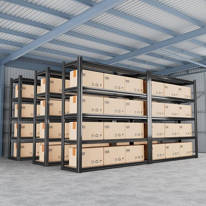 72" H Garage Shelving 2000LBS Heavy Duty Storage Shelves Adjustable 5 Tier Metal Shelves for Storage Garage Industrial Shelving Utility Racks,16" D x35.5 Wx72 H,Black