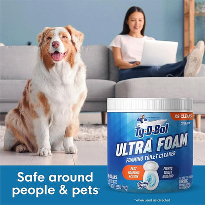 Ty-D-Bol Ultra Foam Toilet Bowl Cleaner - Provides Up to 8 Cleans - Citrus Scent - Fights Buildup and Eliminates Stains Using Immediate Foaming Action