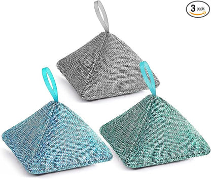 Charcoal Bags Odor Absorber (3x200g) Activated Bamboo Charcoal Air Purifying Bags Charcoal Odor Eliminating Bags for Home & Car Shoes, Closet, Pet -3 PACK