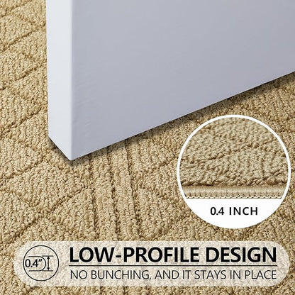 REFETONE Indoor Doormat, Front Back Door Mat 20"x32" Absorbent Rubber Backing Non Slip Door Mats, Low-Profile Resist Dirt Entrance Rugs, Machine Washable Door Rug Inside Floor Mat for Entryway, Beige