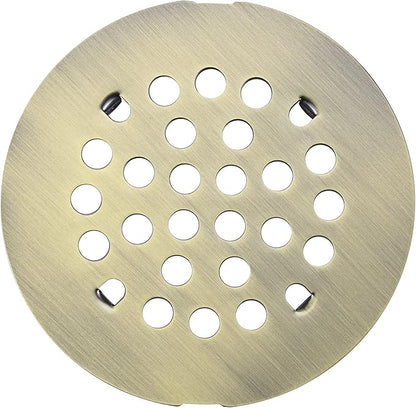 rrajj 4-1/4 (4.25) Inch(108mm) Round Snap-in Shower Floor Drain Cover Replacement Cover (Antique Bronze)