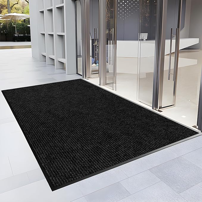 4′ x 20′ Front Door Mat Indoor Outdoor Entrance, Commercial Floor Mat Heavy Duty Dirt Trapper Entryway Doormat, Custom Size Non Slip Rubber Backing Welcome mat, Door Mat for High Traffic Area